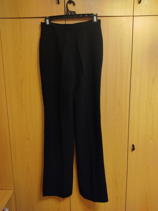 Pantalón traje mujer color negro
