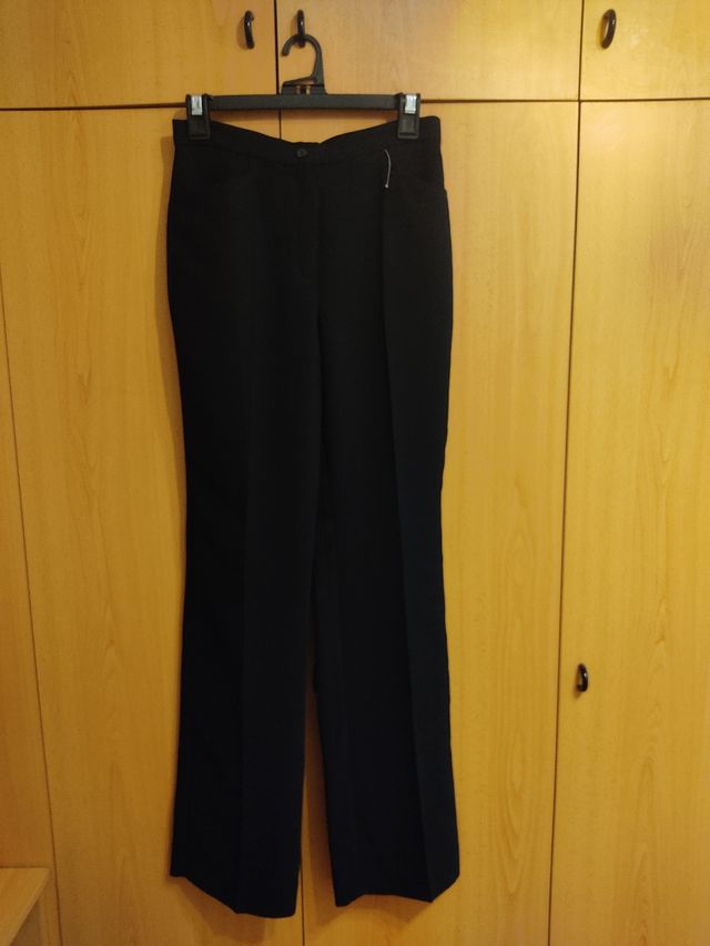 Pantalón traje mujer color negro