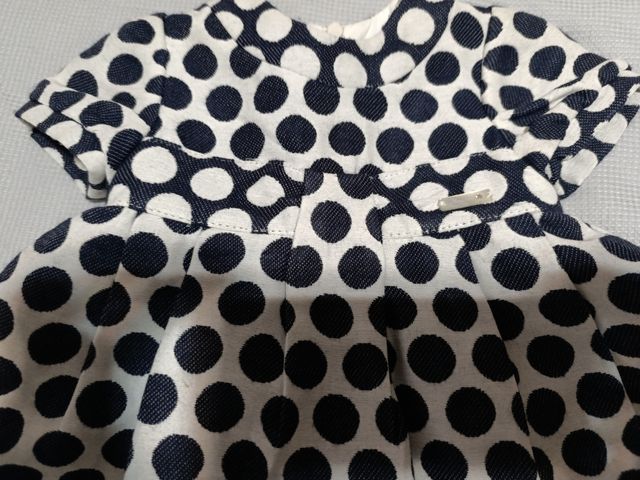 Vestido niña Mayoral lunares azul marino