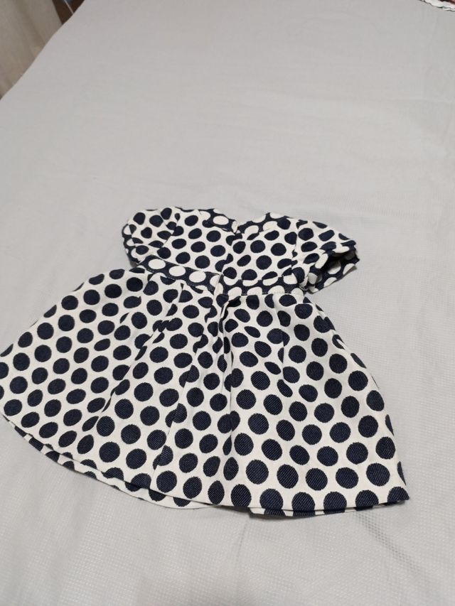 Vestido niña Mayoral lunares azul marino