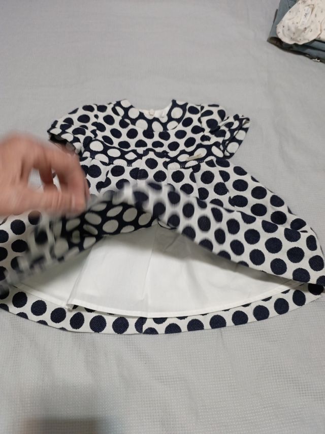 Vestido niña Mayoral lunares azul marino