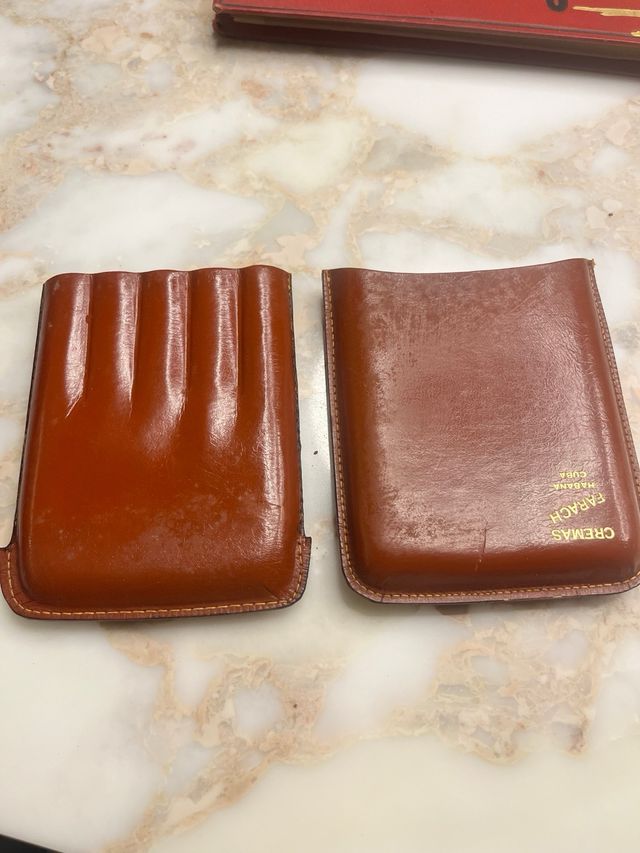 Purera Piel antigua 5 puros diametro 1.5cm de puro