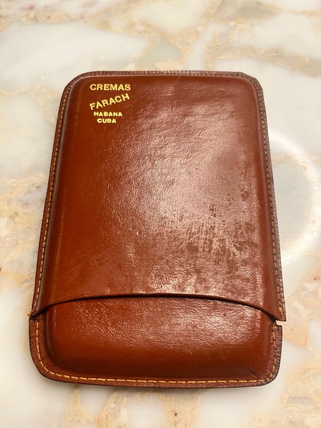 Purera Piel antigua 5 puros diametro 1.5cm de puro