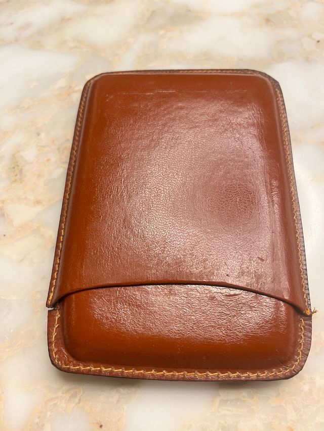 Purera Piel antigua 5 puros diametro 1.5cm de puro