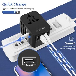 Adaptador de Corriente de Viaje Universal NUEVO