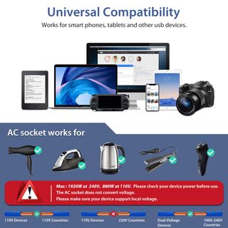 Adaptador de Corriente de Viaje Universal NUEVO