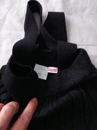 Falda Zara niña 6/9M negra