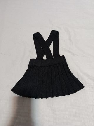 Falda Zara niña 6/9M negra