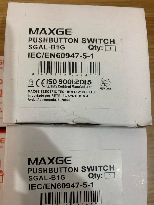 Botonera superficie industrial mas pulsadores NC