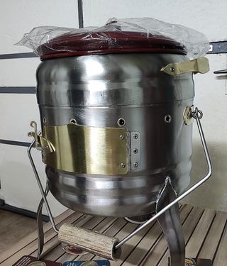Olla ferroviaria artesanal inoxidable 
