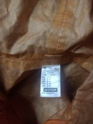 Chubasquero Decathlon talla m