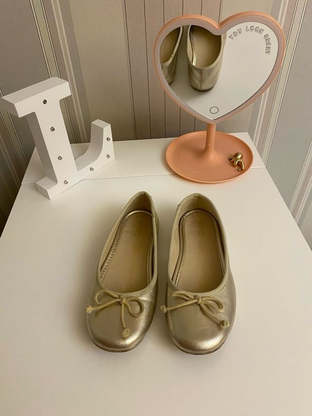 Zapatos niña dorados 30