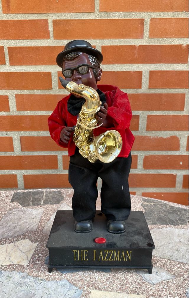 Figura hombre jazz saxofon vintage