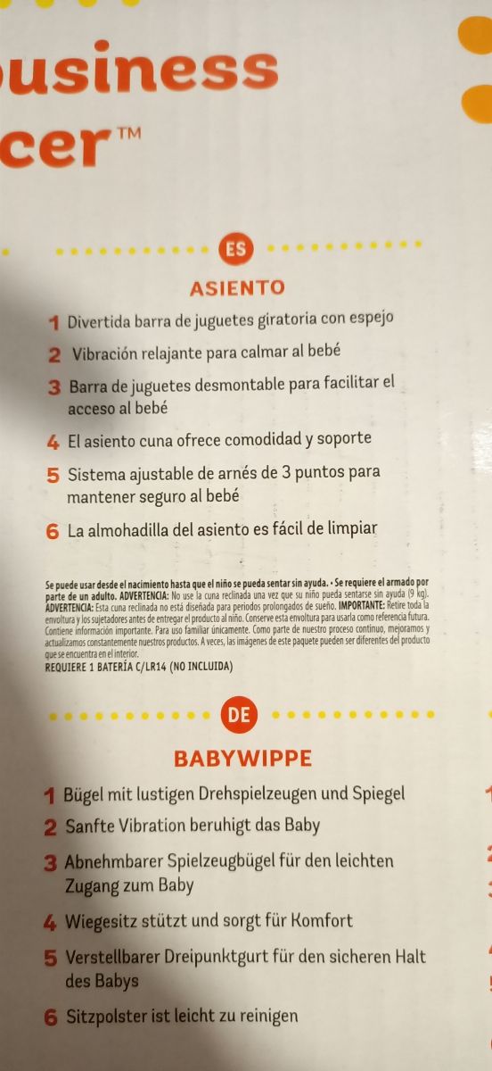 Hamaca bebe bright starts