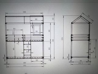 Litera infantil en forma de casita