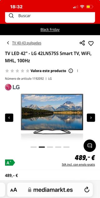 SmartTV LG Led 42’’ FullHD