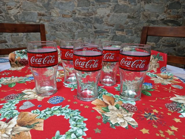 6 VASOS DE COLECCIÓN MARCA COCA COLA