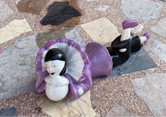 Figura de porcelana payaso arlequin