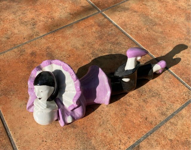 Figura de porcelana payaso arlequin