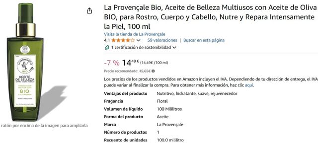 Aceite de belleza la Provençale nueva