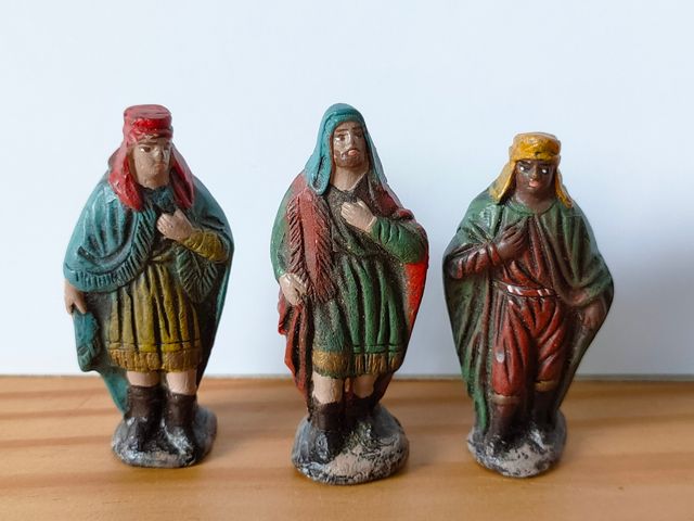 Figuras Reyes+pajes Belén antiguas