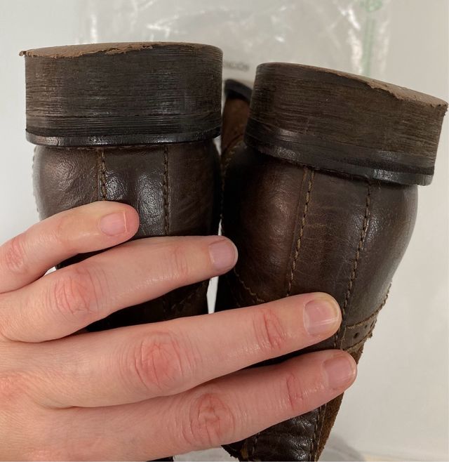 Botines cordones picados Pull&Bear. Talla 38