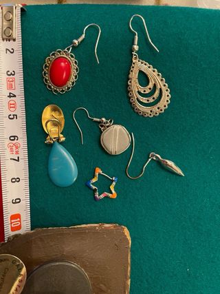 Pendientes bisutería retro
