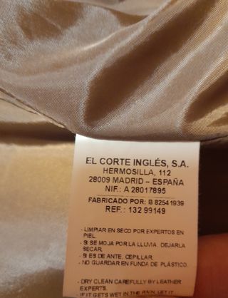 Cazadora de piel "Dyapell" talla 46