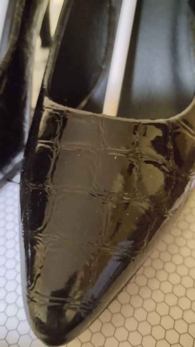 Zapato salón tacón aguja n 37 negro