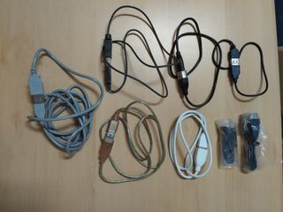 Cables USB con salida macho y hembra