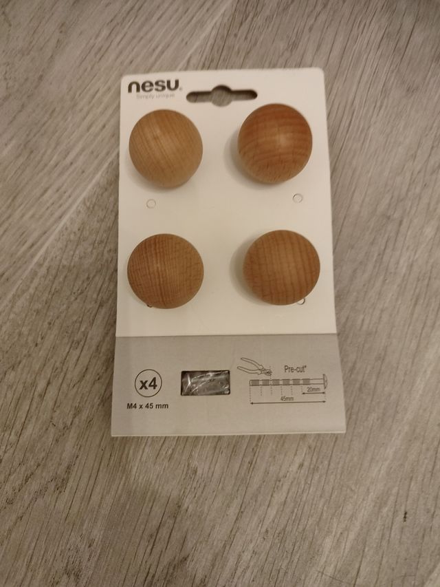 Pomos madera cajones Leroy Merlín