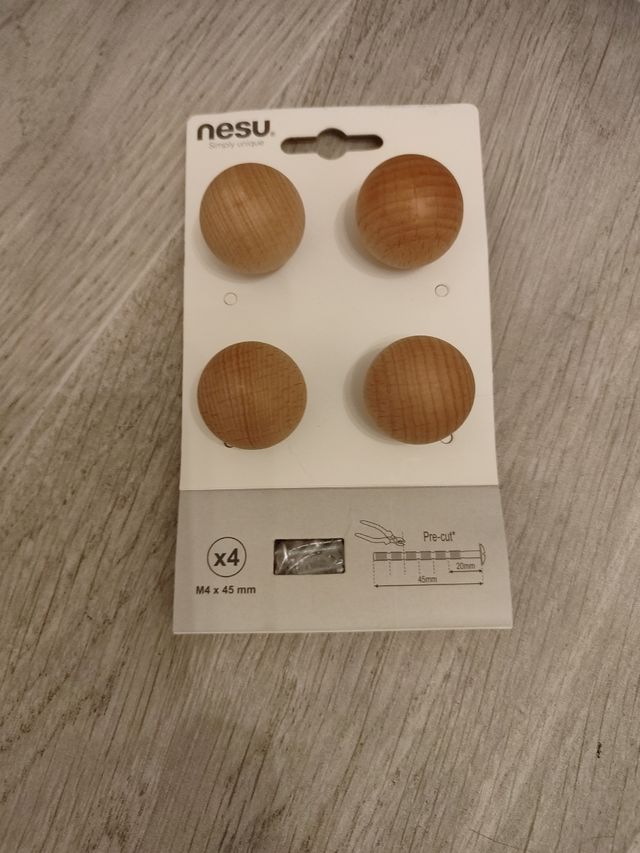 Pomos madera cajones Leroy Merlín