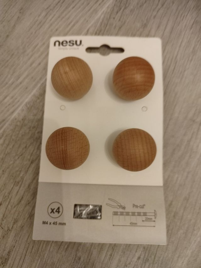 Pomos madera cajones Leroy Merlín