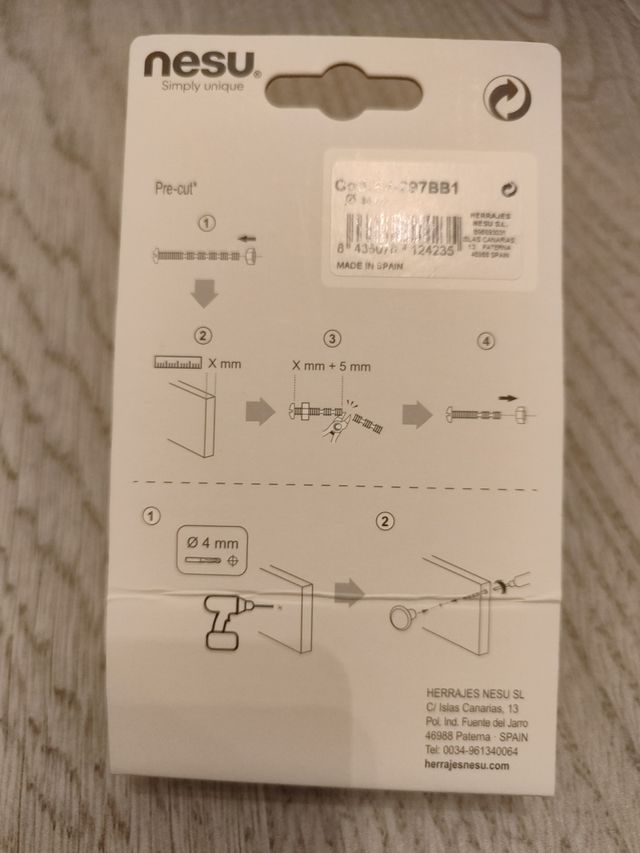 Pomos madera cajones Leroy Merlín