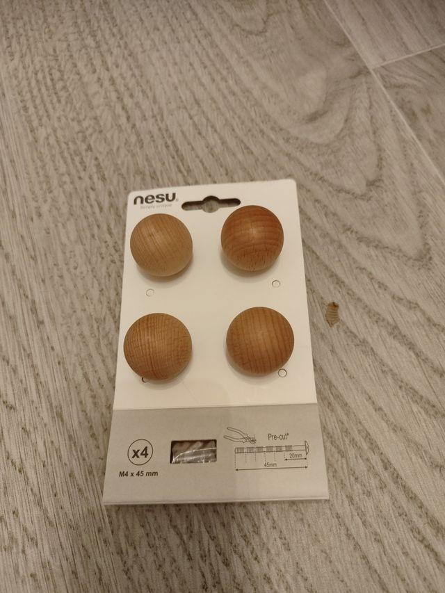 Pomos madera cajones Leroy Merlín