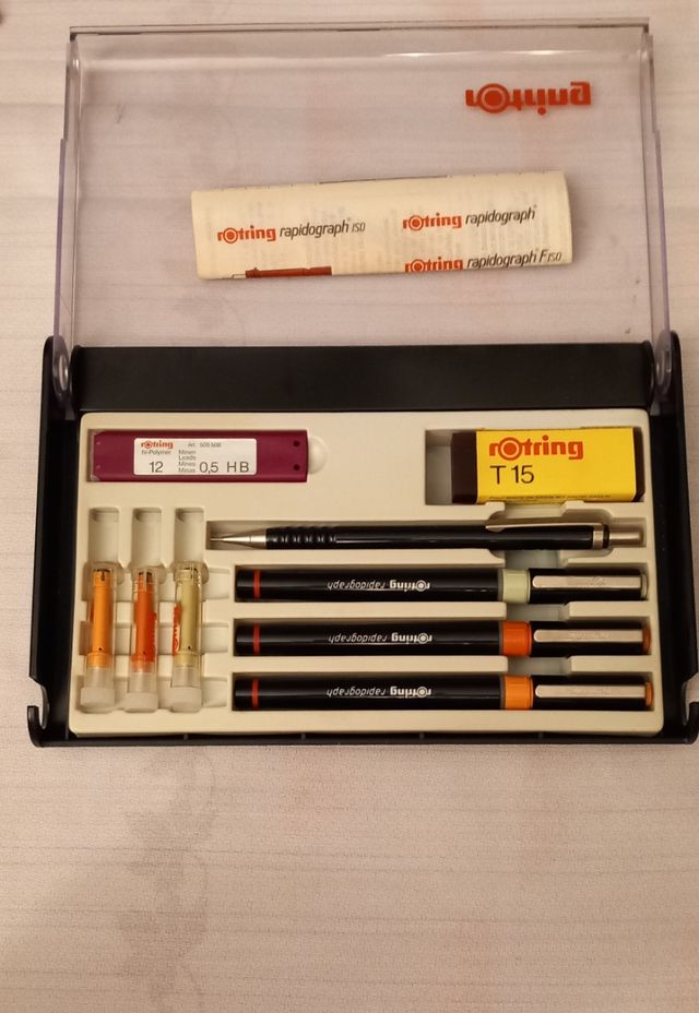 Estuche completo Rotring Rapidograph NUEVO