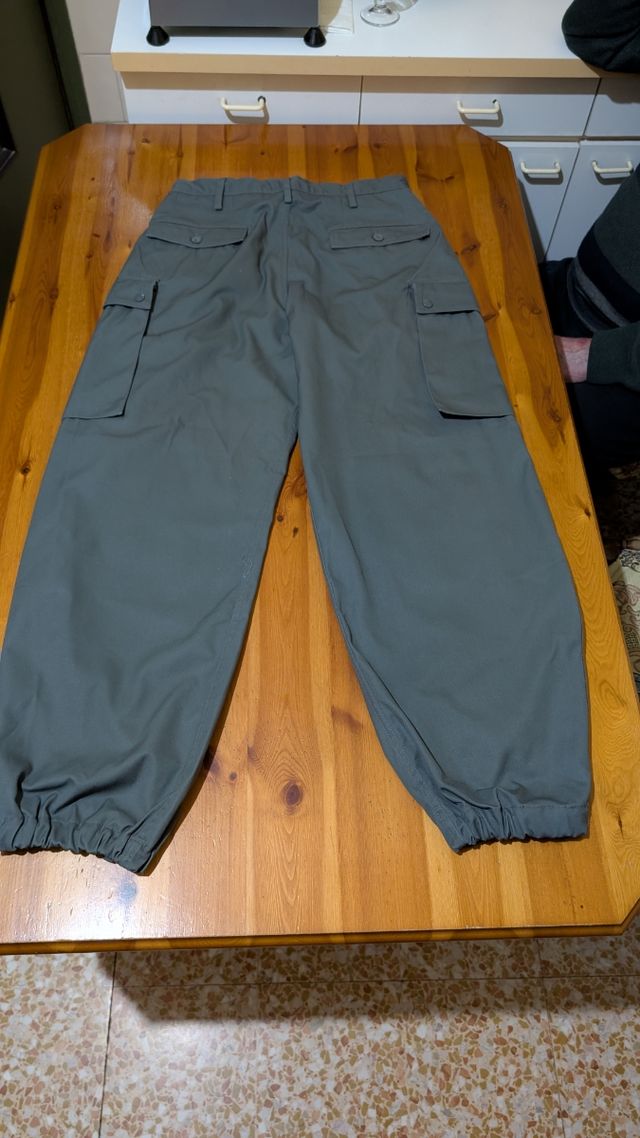 Tuta da lavoro, verde militare, giacca e pantalone