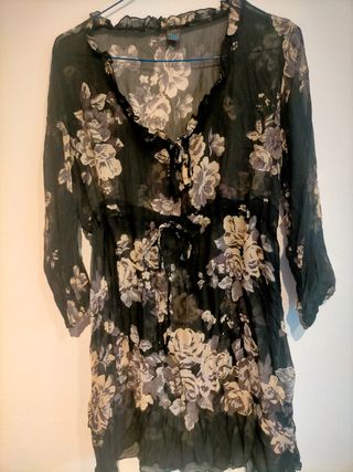 Camisola floreada señora manga 3/4