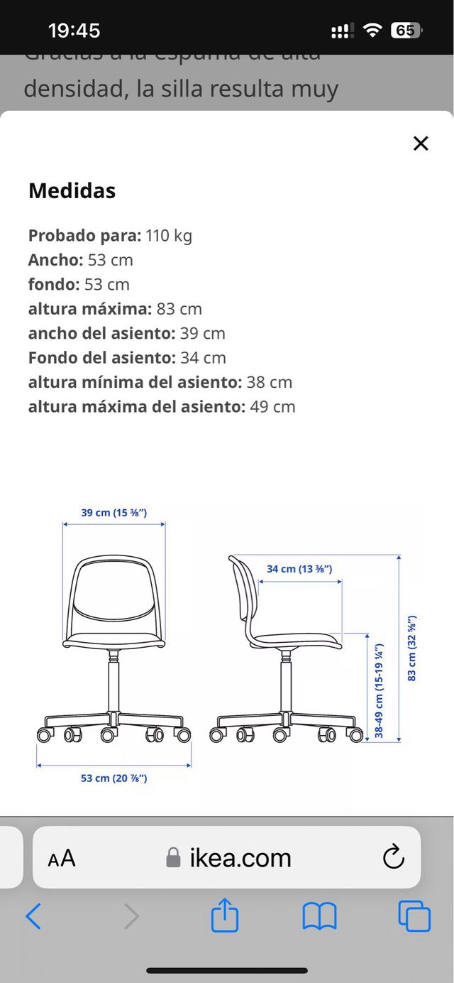 Silla de estudio niños