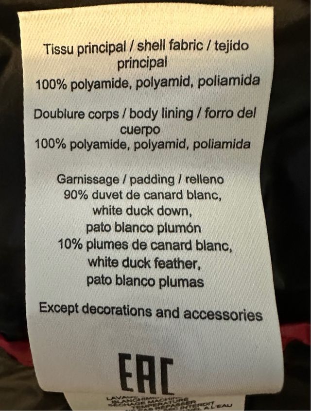 Chaqueta JOTT plumón pato