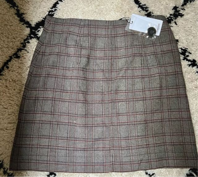 Falda de cuadros Mango