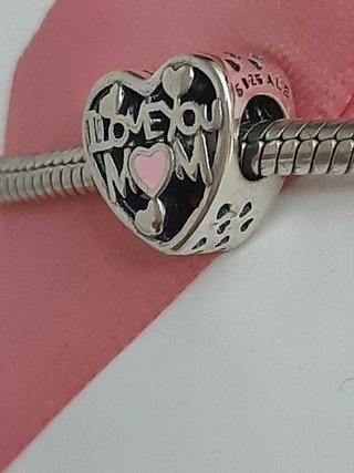Charm I love you Mom en plata S 925.