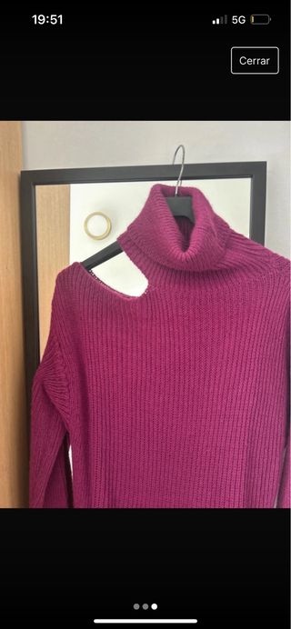 Vestido jersey hilo con apertura 