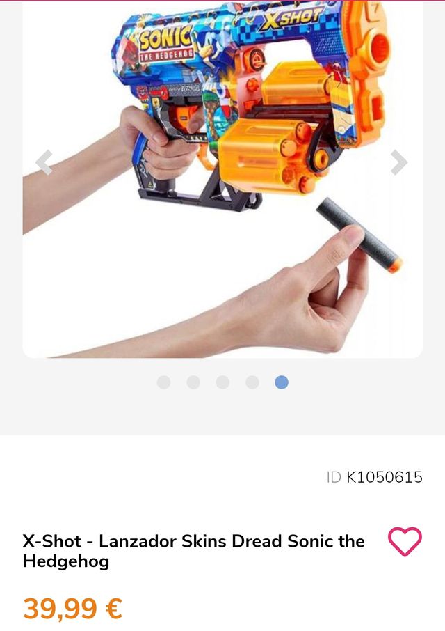 Pistola X Shot Sonic The Hedgehog de Dardos