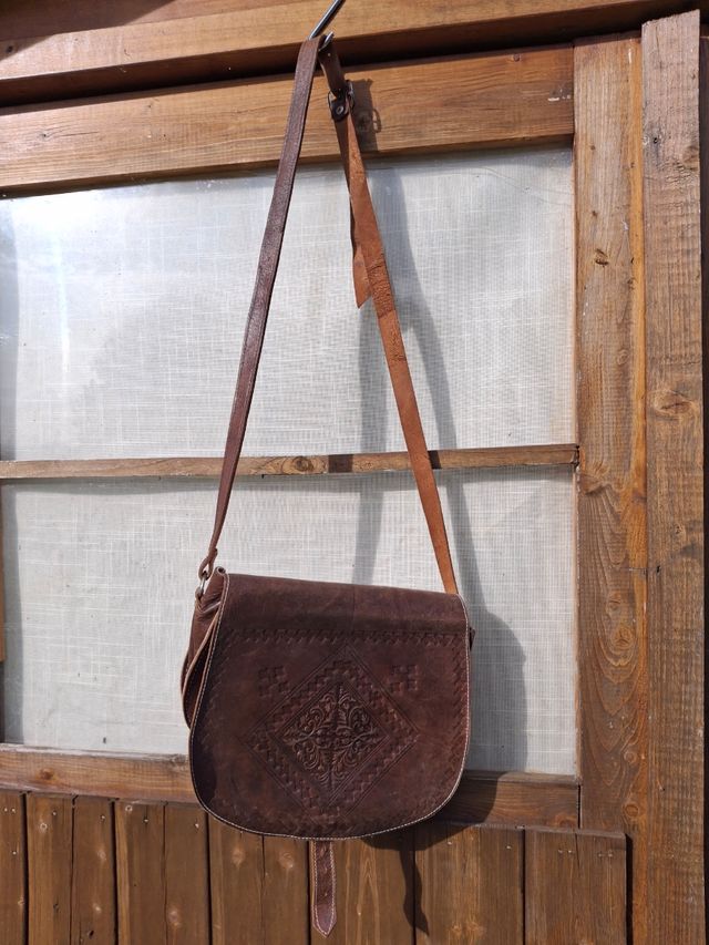 REBAJADO ! Bolso artesanal cuero