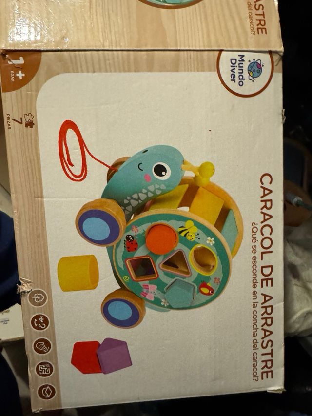 juguete bloques madera con caja