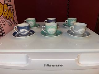 Servizio da 6 TAZZINE DA CAFFÈ+6 PIATTINI NUOVI AB