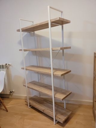 Estantería 5 baldas efecto madera