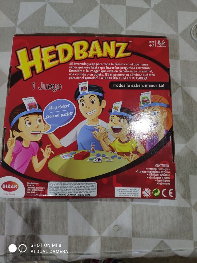 Juego de mesa hedbanz de bizak