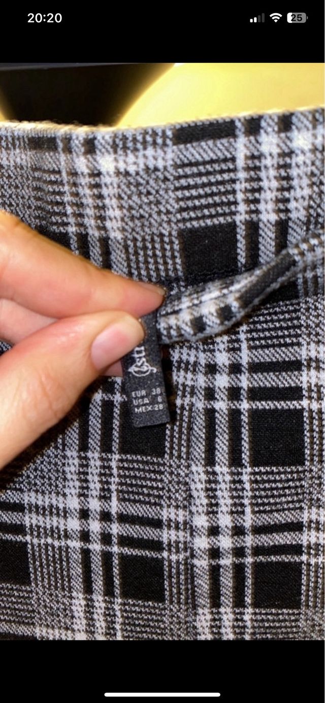 Legging de cuadros blanco y negro Stradivarius